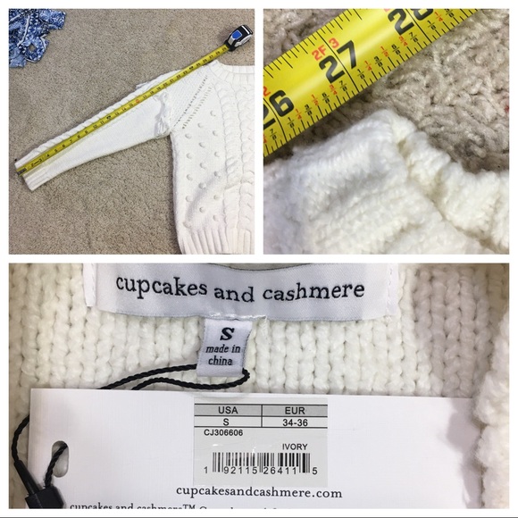 NWT! cupcakes & cashmere Angie Cable Knit Pullover - Picture 6 of 7